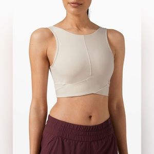 Lululemon Final Mile Crop Top Dune Size 6